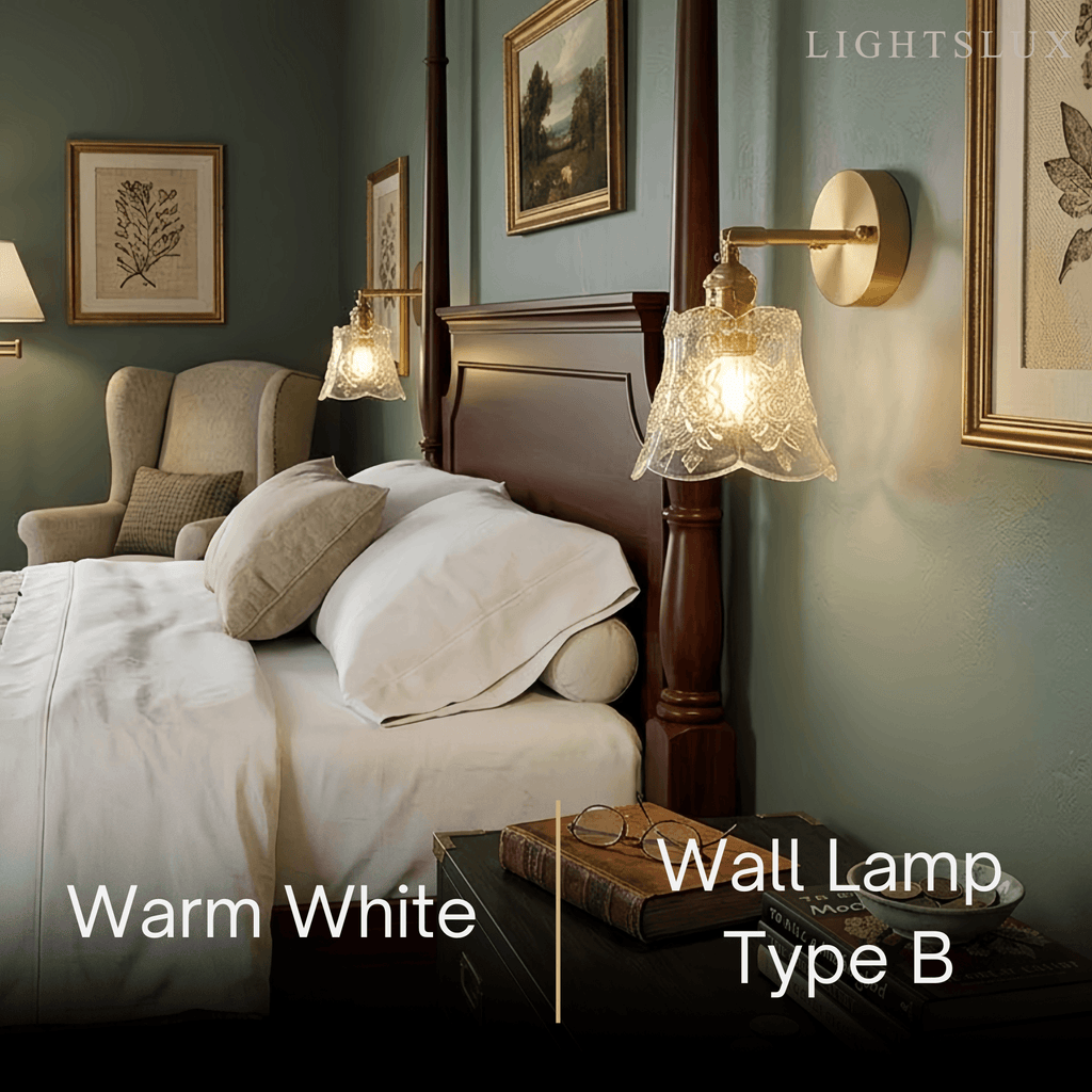 Classic Brass Glass Pendant Light -- Walnut Wood Accent for Bedroom Entryway - Flindria