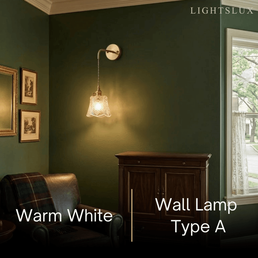 Classic Brass Glass Pendant Light -- Walnut Wood Accent for Bedroom Entryway - Flindria