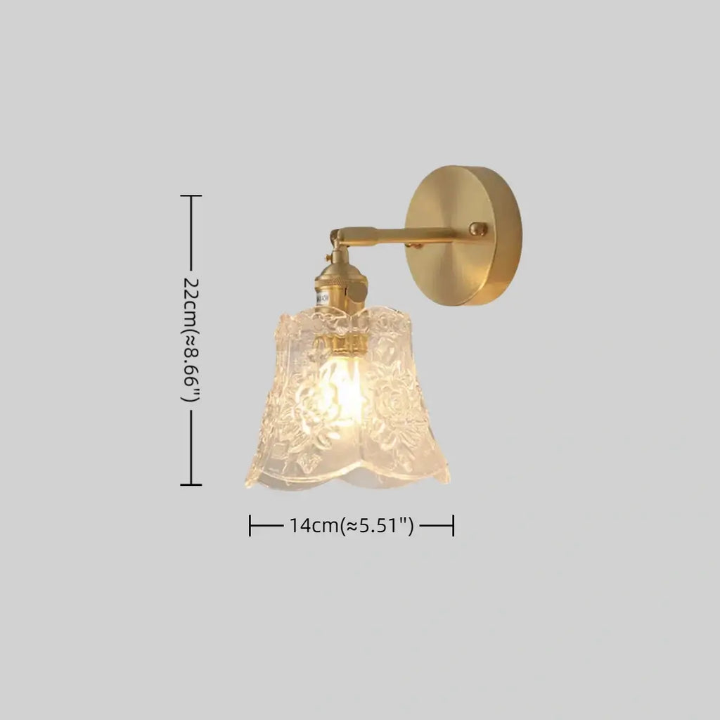 Classic Brass Glass Pendant Light -- Walnut Wood Accent for Bedroom Entryway - Flindria