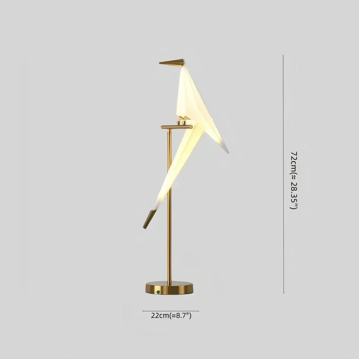 Nordic Table Lamp – Bird Crane Metal Black/Gold for Living Room / Bedroom - Flindria