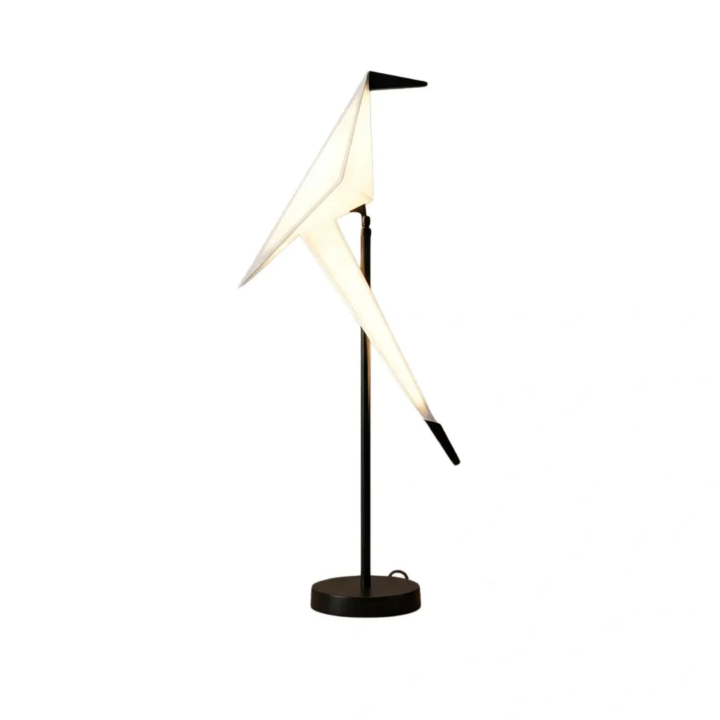 Nordic Table Lamp – Bird Crane Metal Black/Gold for Living Room / Bedroom - Flindria