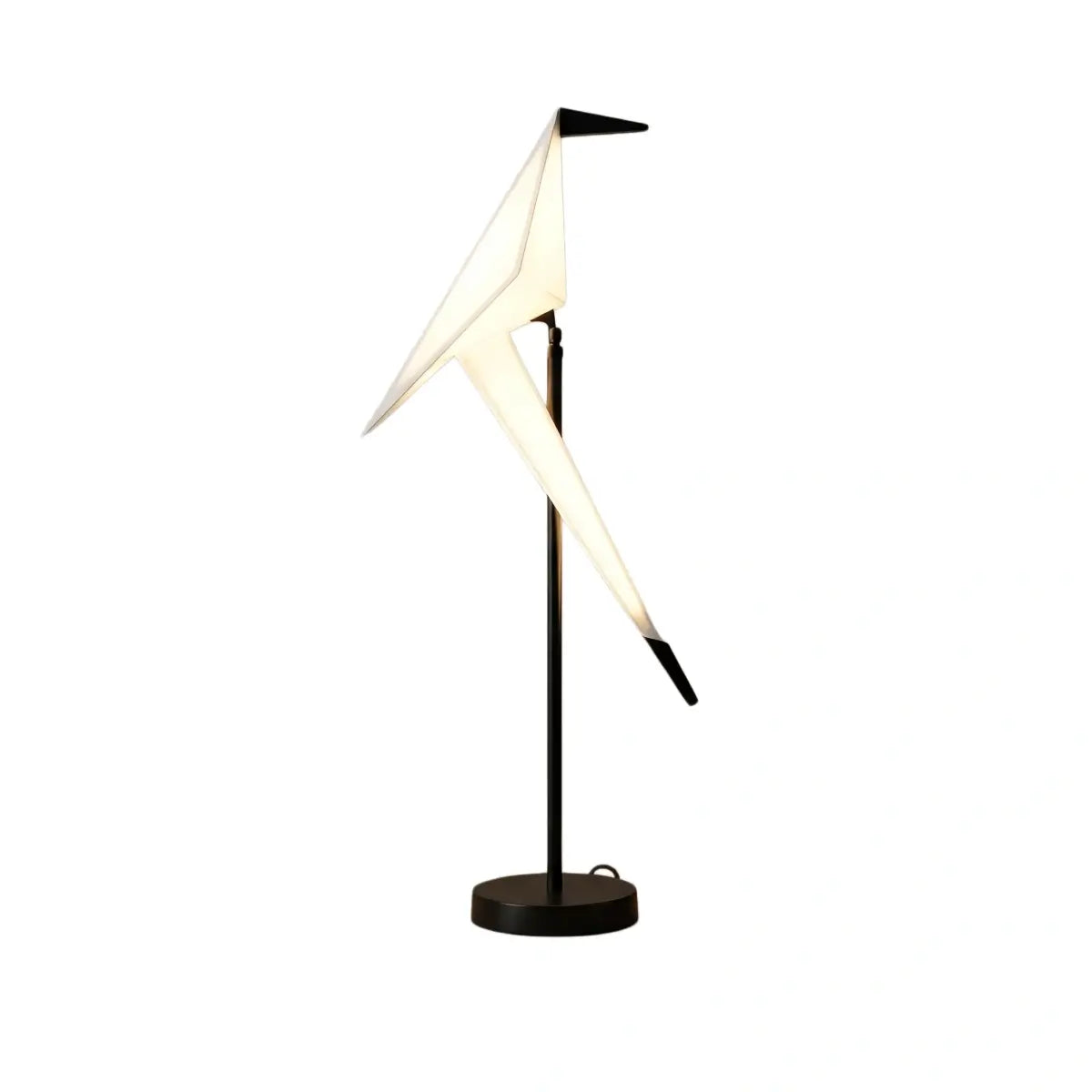 Nordic Table Lamp – Bird Crane Metal Black/Gold for Living Room / Bedroom - Flindria