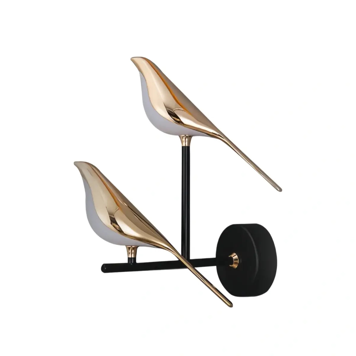Modern Wall Lamp – Magpie Bird Black & Gold for Living Room / Bedroom - Flindria