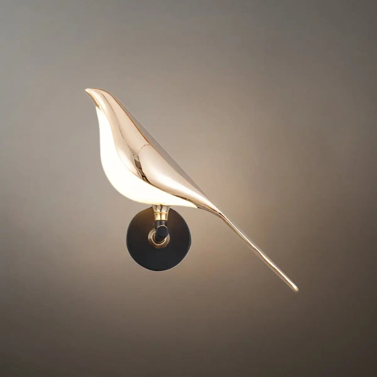 Modern Wall Lamp – Magpie Bird Black & Gold for Living Room / Bedroom - Flindria