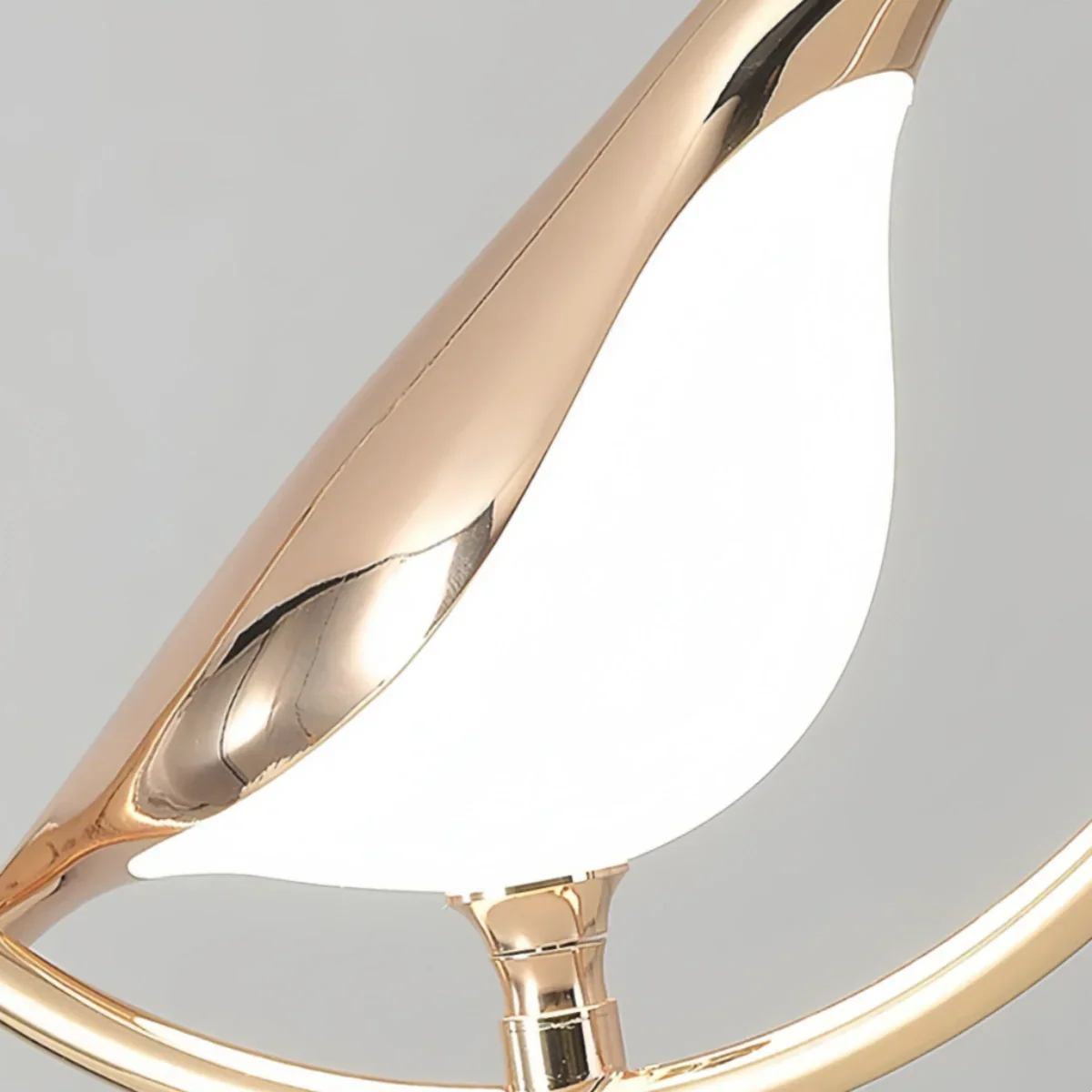 Nordic Pendant Light – Circular/Oval Magpie Bird Chrome/Gold for Living Room / Dining Room - Flindria