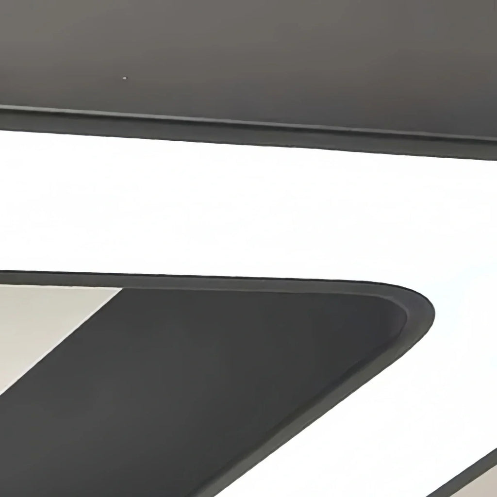 Modern Square Pendant Light -- Black Iron Acrylic for Office Meeting Room - Flindria