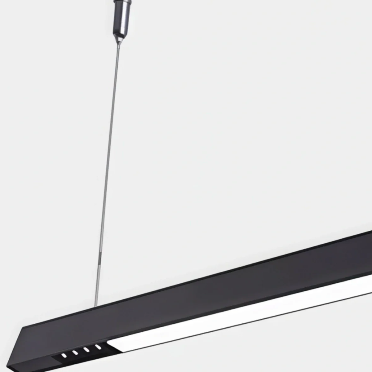 Modern Linear Pendant Light -- Aluminum PMMA Black or White for Office Meeting Room - Flindria