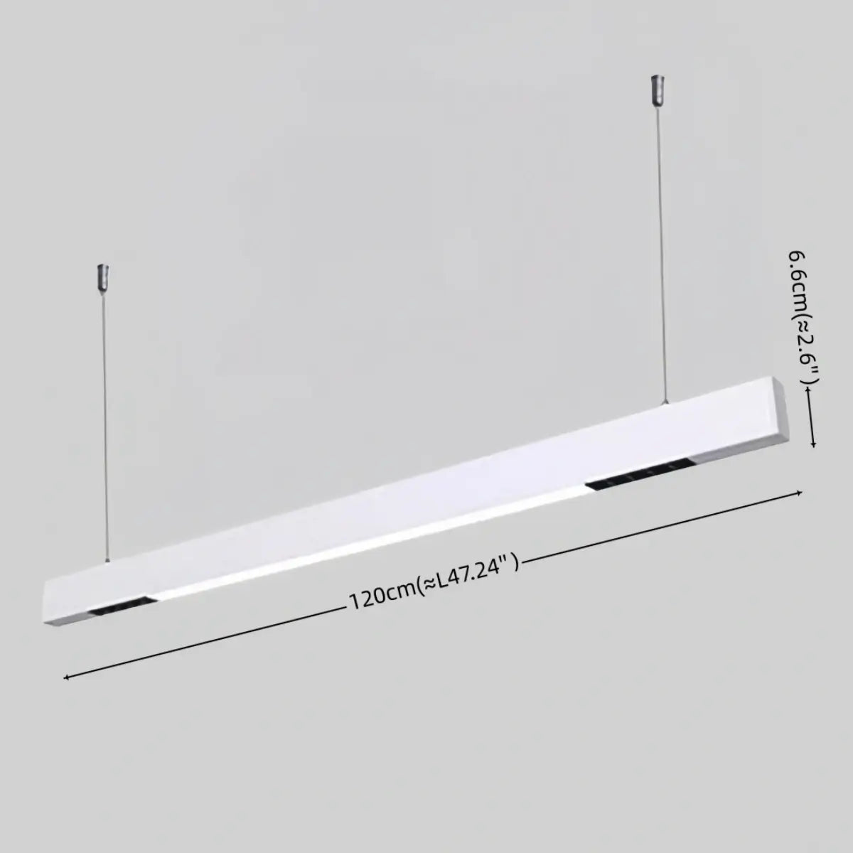 Modern Linear Pendant Light -- Aluminum PMMA Black or White for Office Meeting Room - Flindria