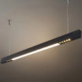 Modern Linear Pendant Light -- Aluminum PMMA Black or White for Office Meeting Room - Flindria