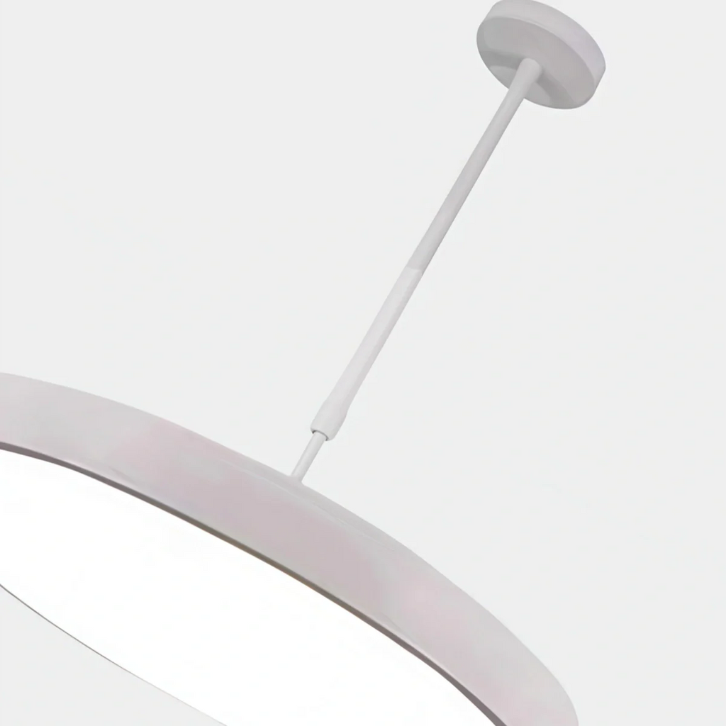 Modern Round Pendant Light -- Iron Acrylic Black or White for Office Meeting Room - Flindria