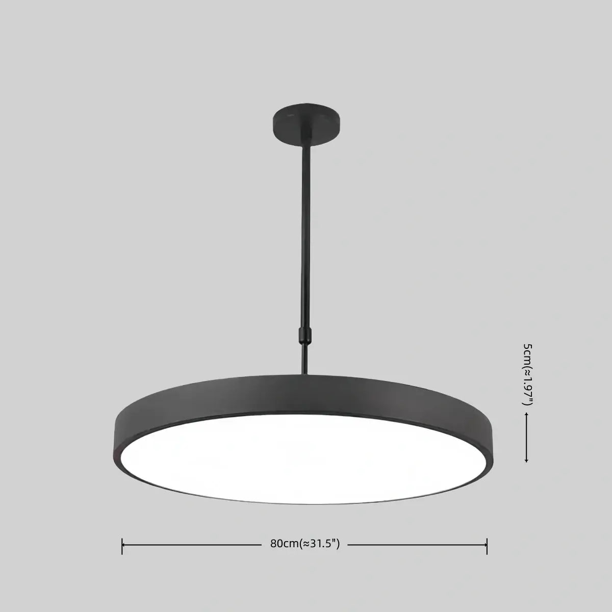 Modern Round Pendant Light -- Iron Acrylic Black or White for Office Meeting Room - Flindria