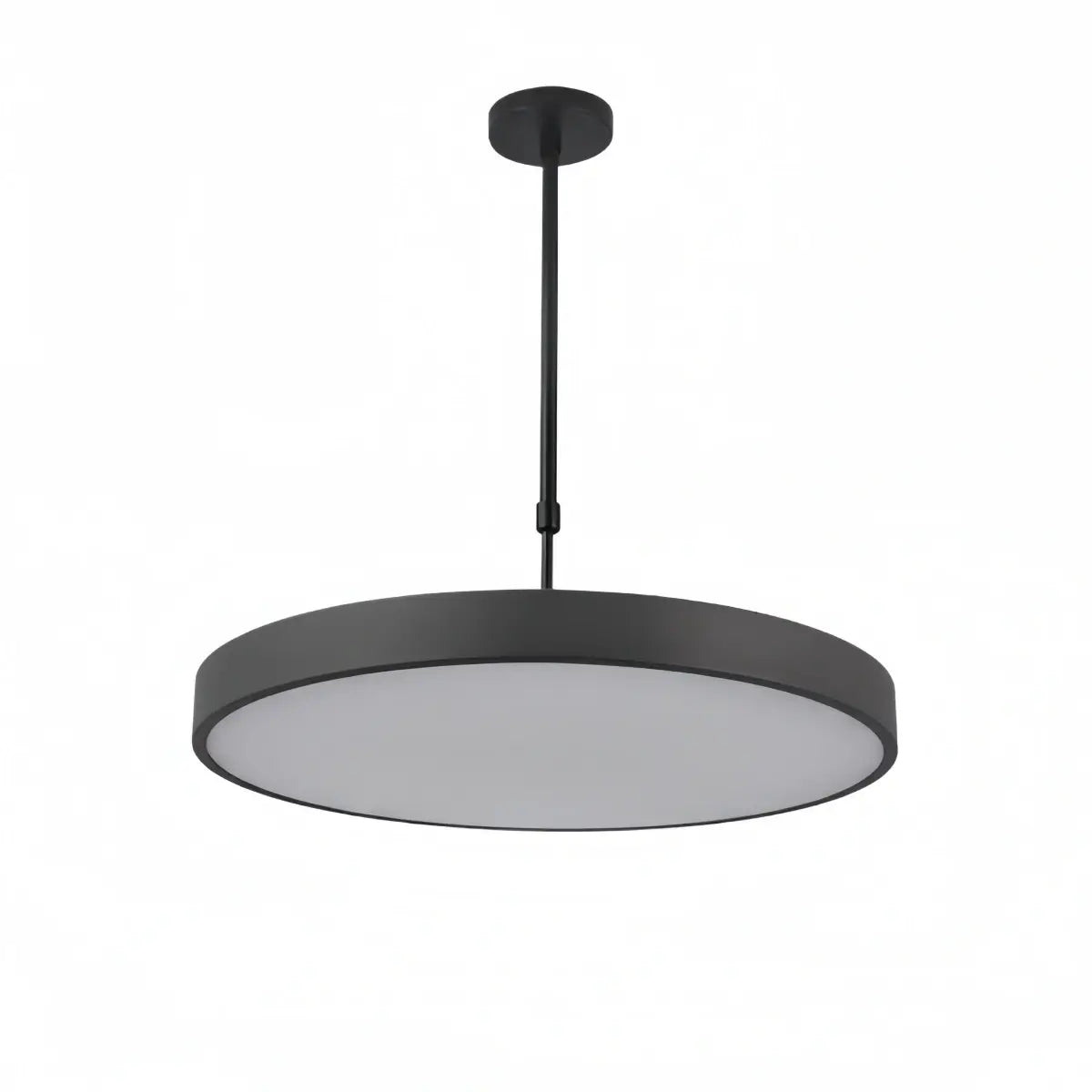 Modern Round Pendant Light -- Iron Acrylic Black or White for Office Meeting Room - Flindria