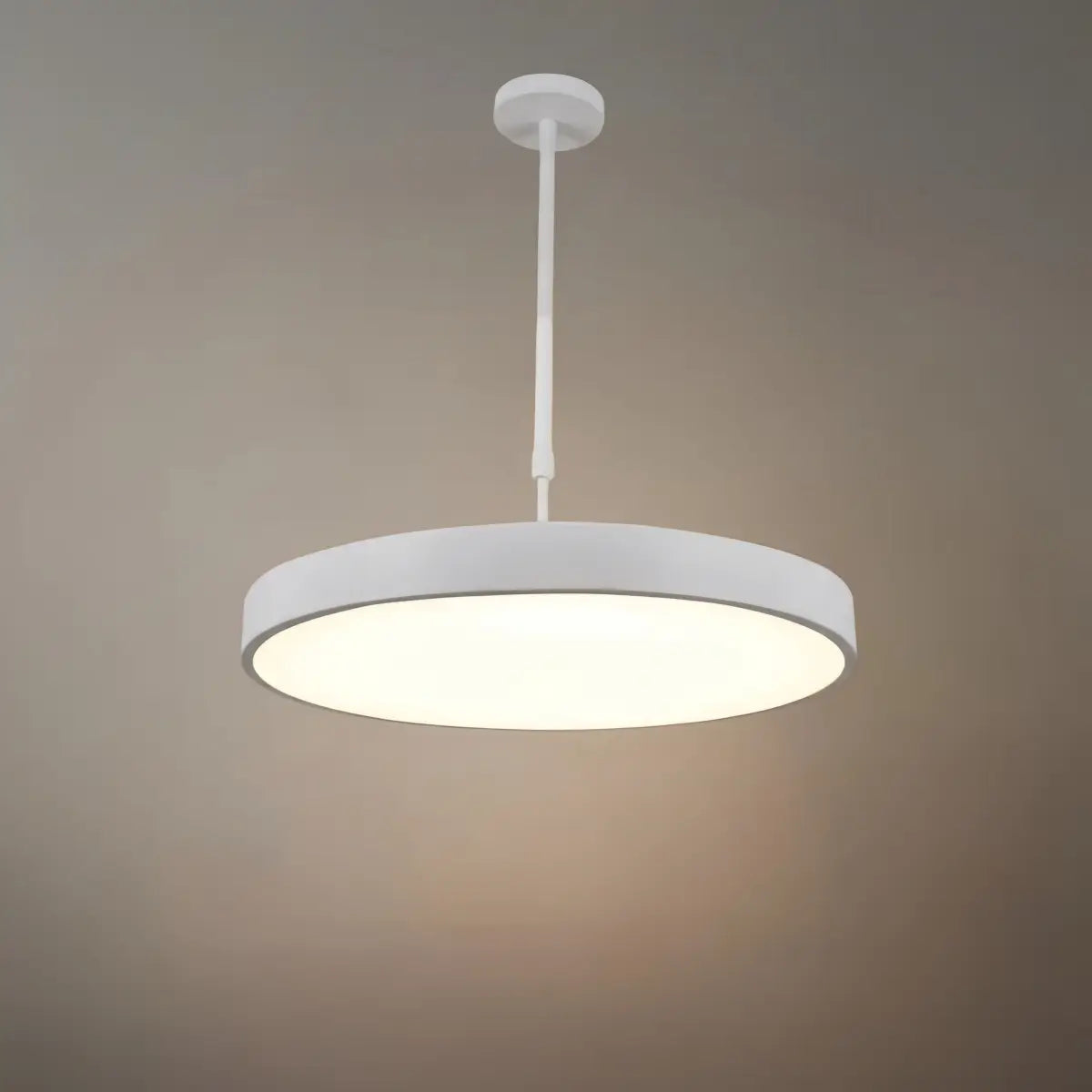 Modern Round Pendant Light -- Iron Acrylic Black or White for Office Meeting Room - Flindria