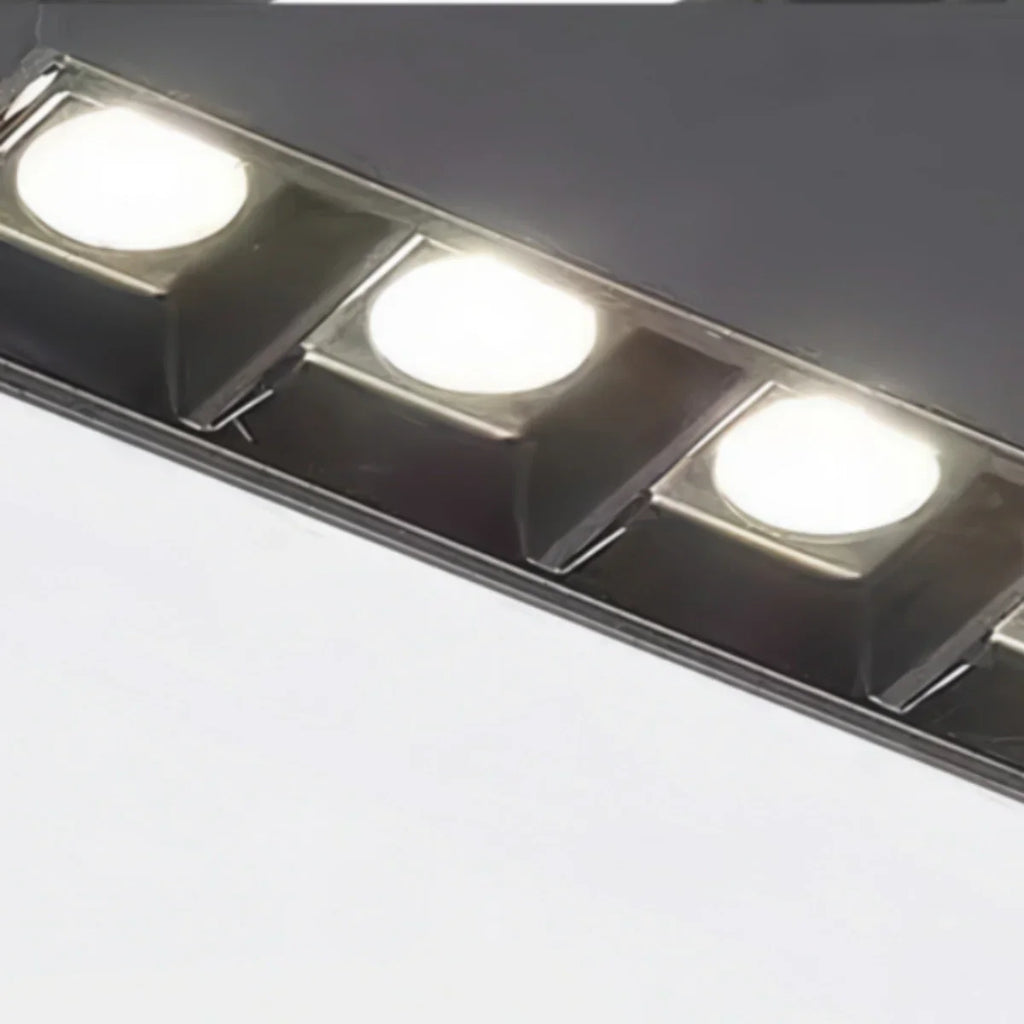 Modern Linear Pendant Light -- Aluminum Acrylic Black or White for Dining Room Office - Flindria