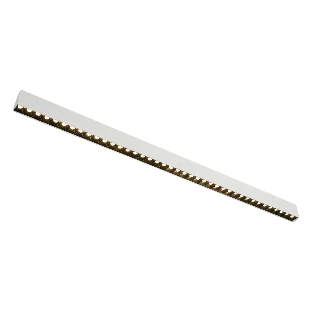 Modern Linear Pendant Light -- Aluminum Acrylic Black or White for Dining Room Office - Flindria