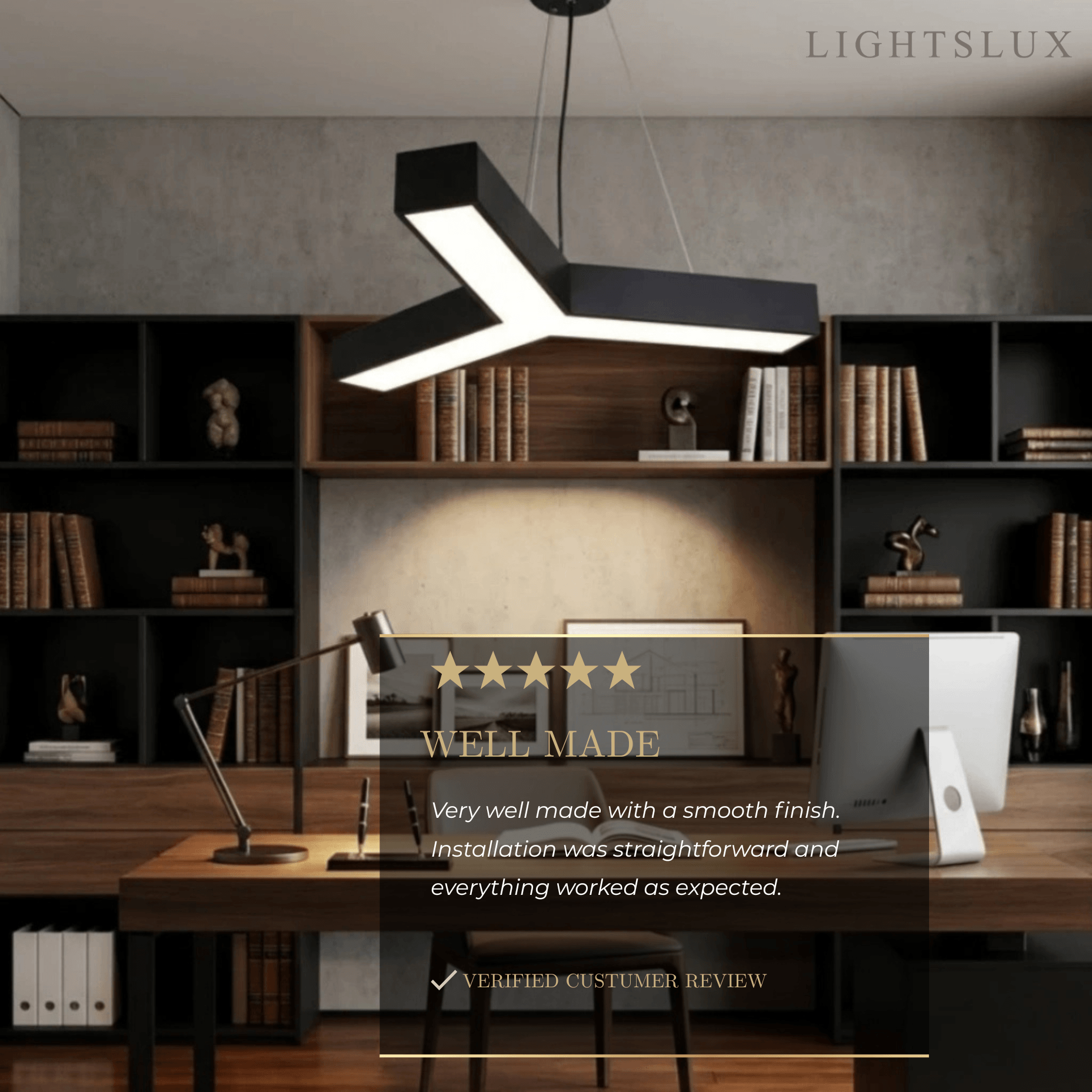 Modern Y-Shaped Pendant Light -- Aluminum Black White Silver for Office Gym - Flindria