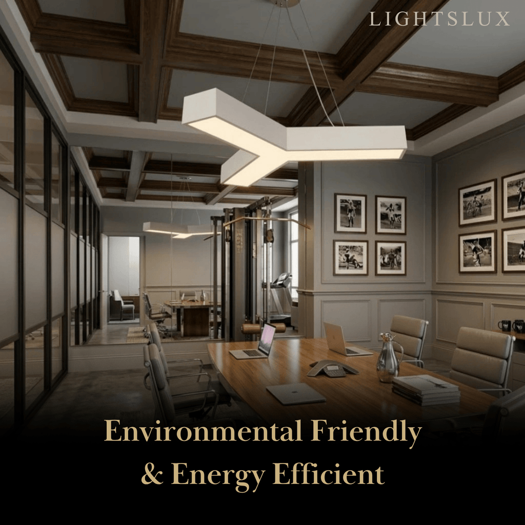 Modern Y-Shaped Pendant Light -- Aluminum Black White Silver for Office Gym - Flindria