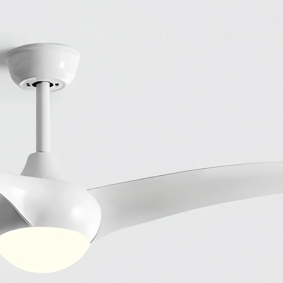 Modern Ceiling Fan Light with LED -- Walnut Wood Grain for Living Room - Flindria