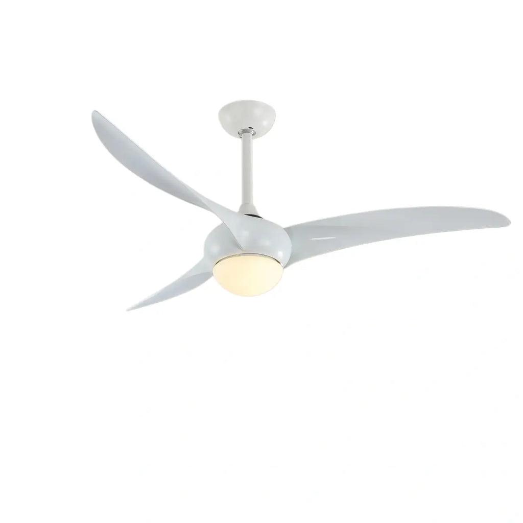 Modern Ceiling Fan Light with LED -- Walnut Wood Grain for Living Room - Flindria