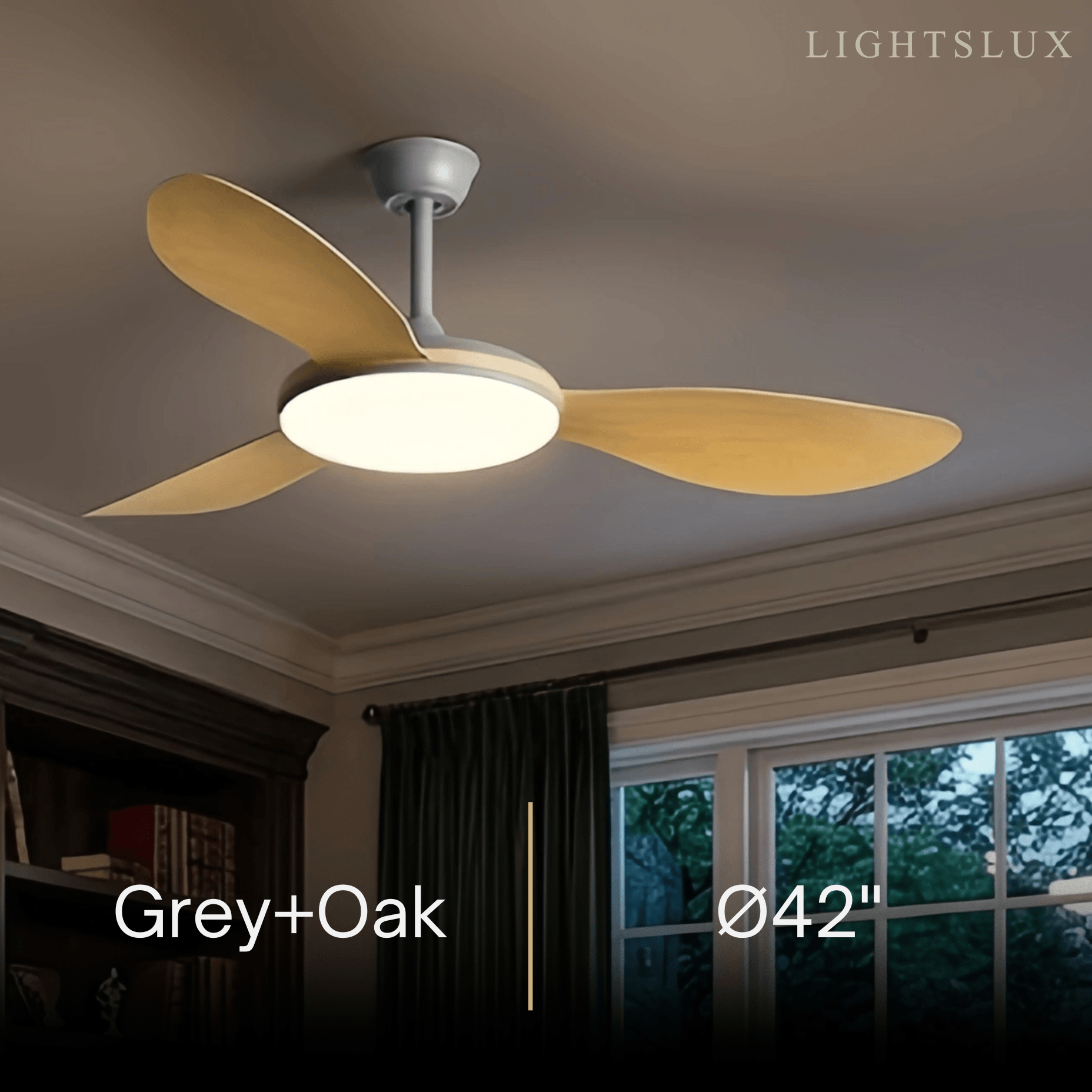 Modern Ceiling Fan Light — Integrated LED for Living Room, Bedroom, Kitchen - Flindria