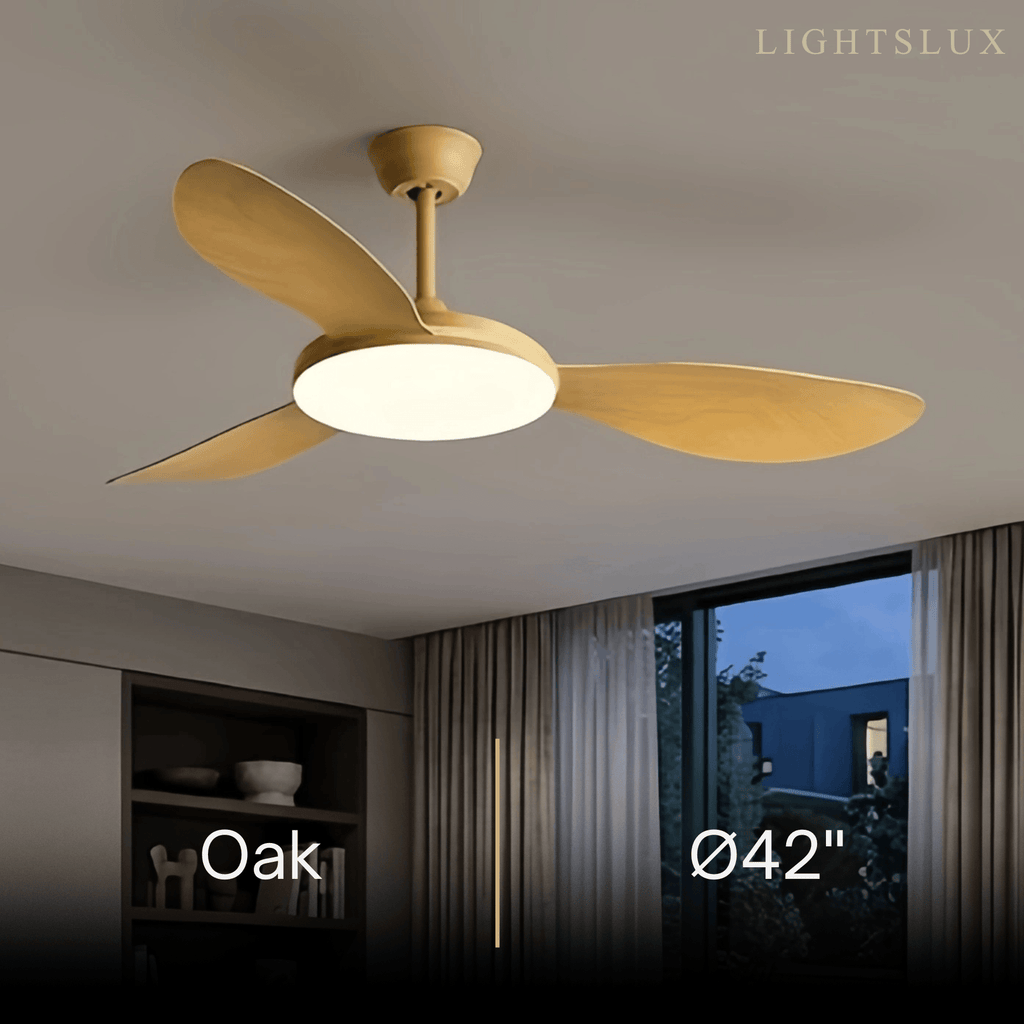 Modern Ceiling Fan Light — Integrated LED for Living Room, Bedroom, Kitchen - Flindria