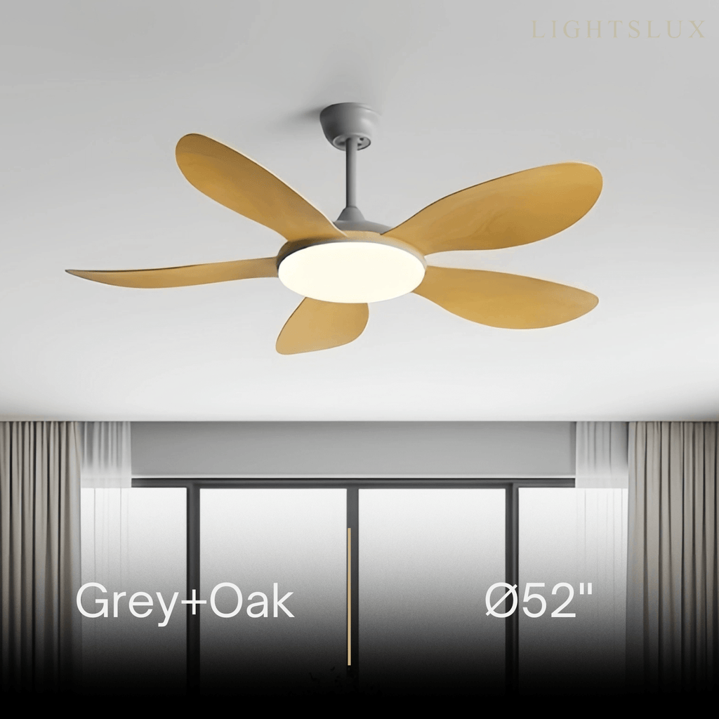 Modern Ceiling Fan Light — Integrated LED for Living Room, Bedroom, Kitchen - Flindria