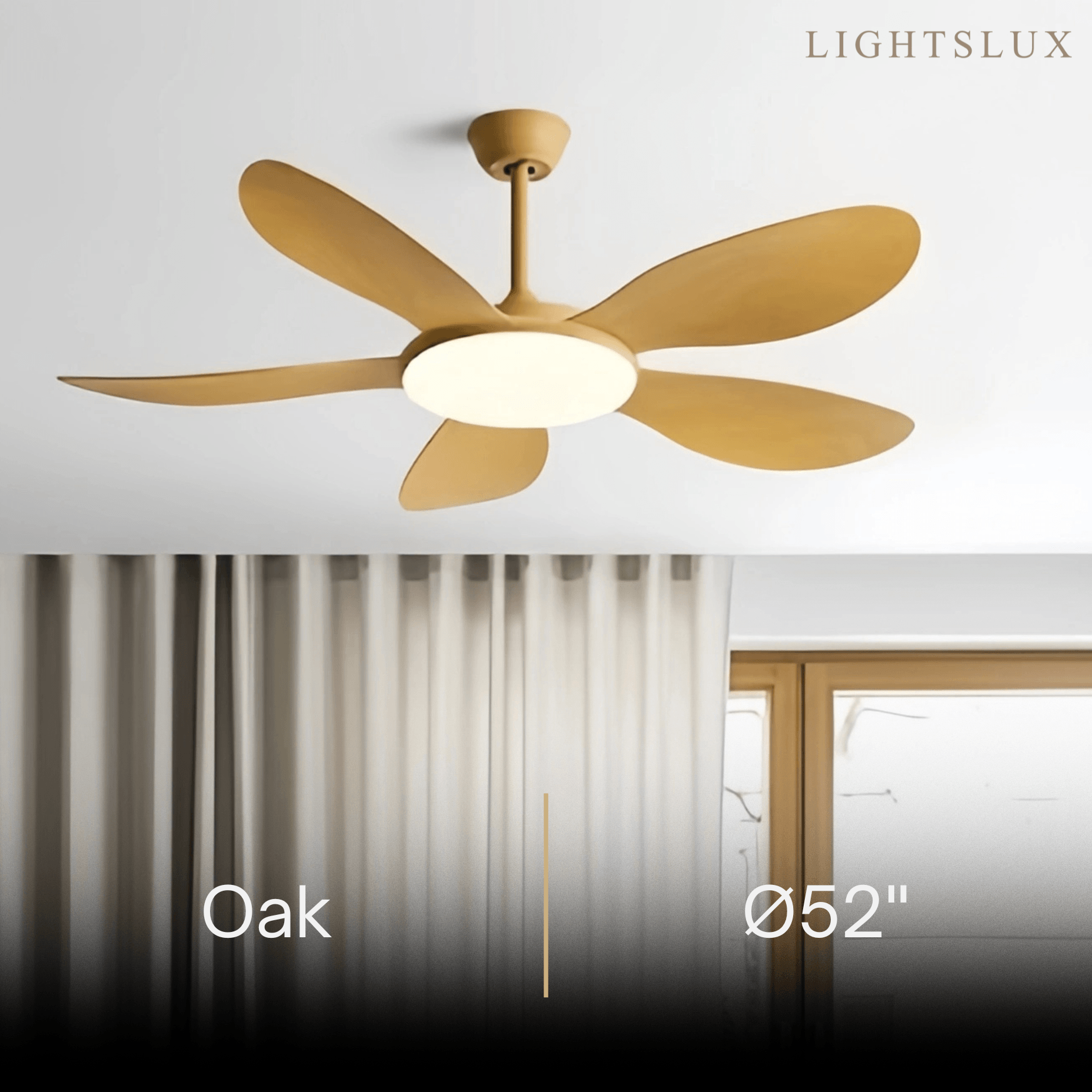 Modern Ceiling Fan Light — Integrated LED for Living Room, Bedroom, Kitchen - Flindria