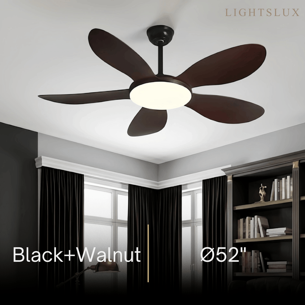 Modern Ceiling Fan Light — Integrated LED for Living Room, Bedroom, Kitchen - Flindria