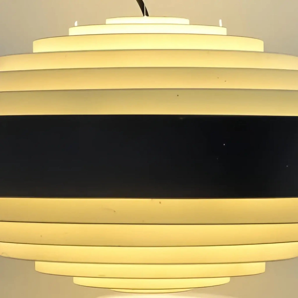 Geometric Tiered Pendant Light -- Metal White or Black for Kitchen Dining Room - Flindria