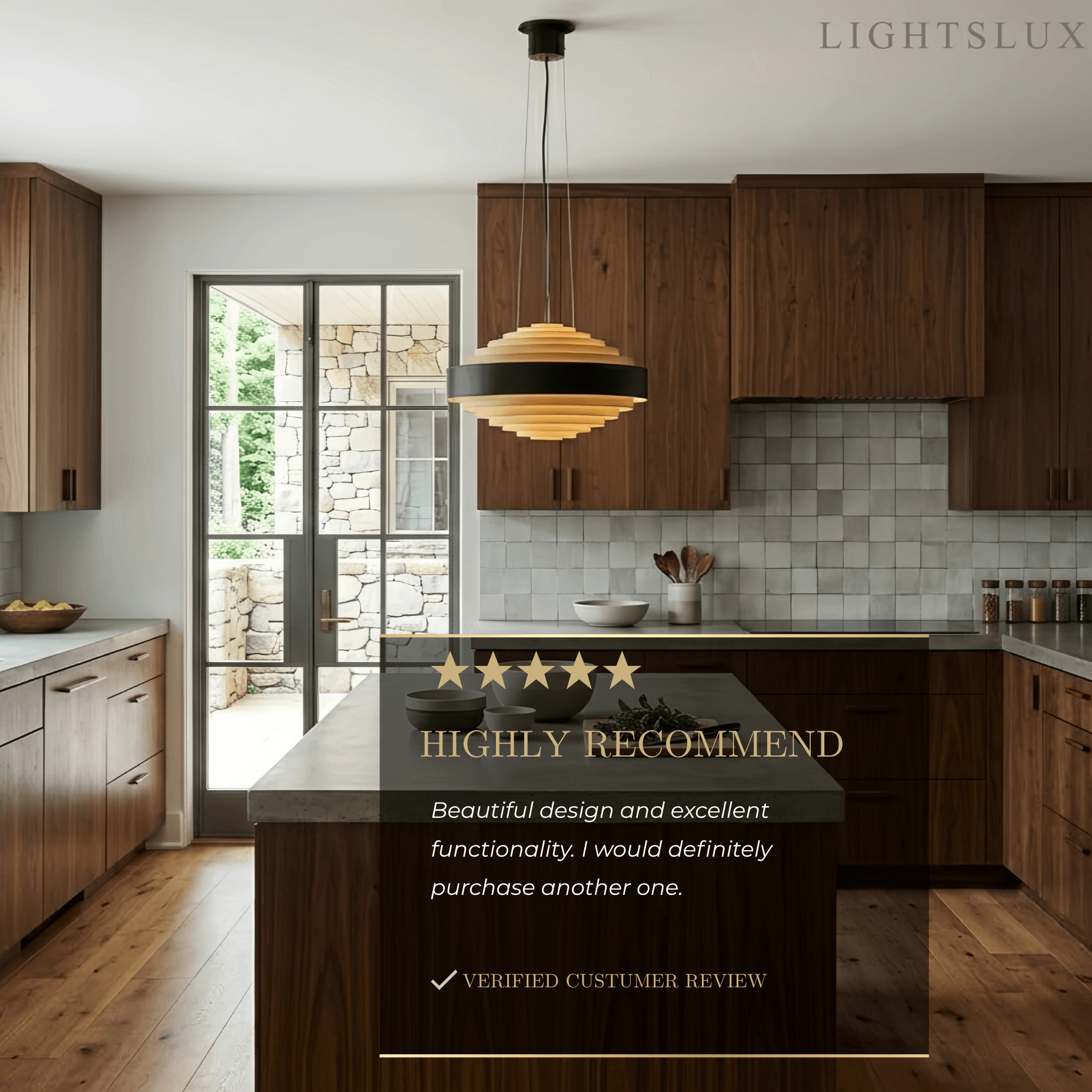 Geometric Tiered Pendant Light -- Metal White or Black for Kitchen Dining Room - Flindria
