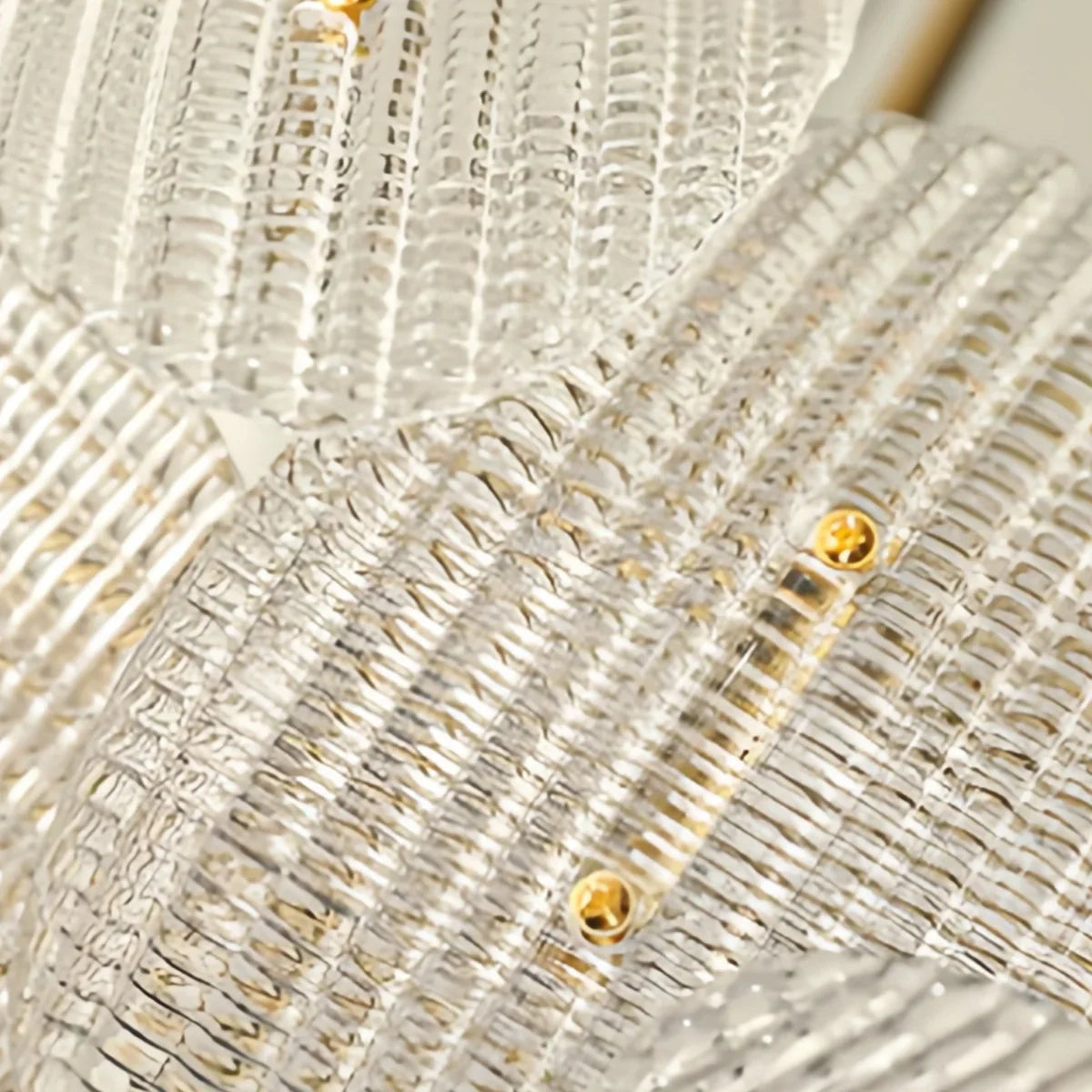 Elegant Petal Glass Chandelier -- Round or Linear for Bedroom Dining Room - Flindria
