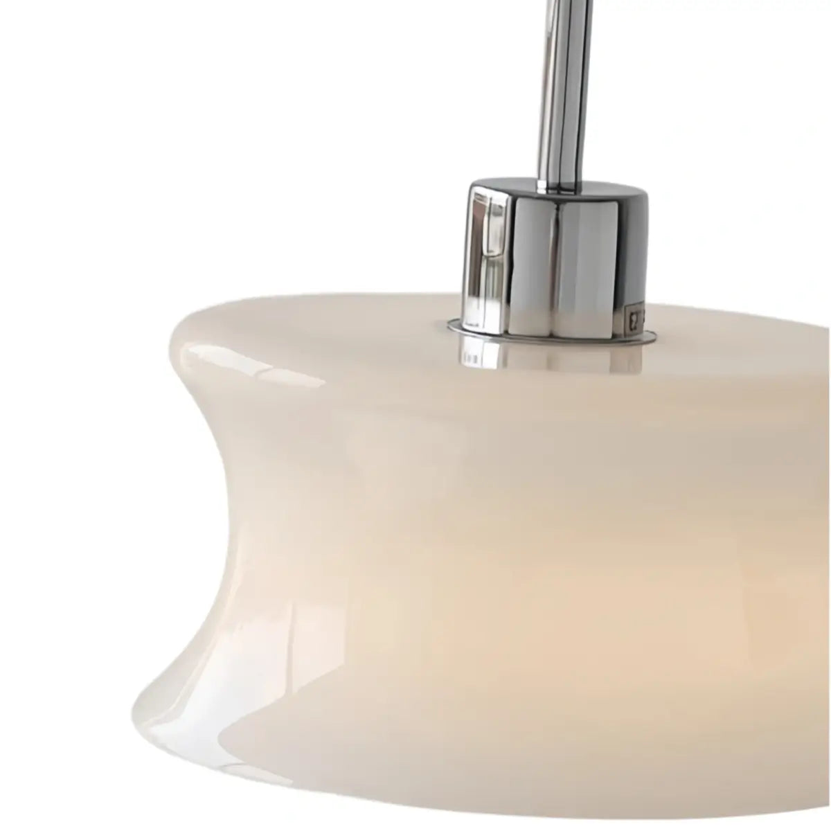 Lámpara colgante moderna de vidrio – Blanco/beige para dormitorio/cocina/comedor - Flindria