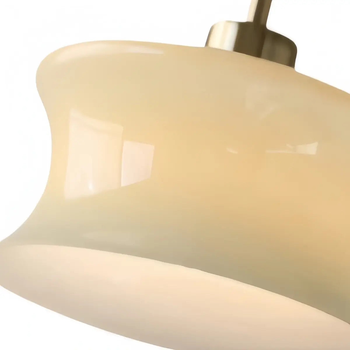 Lámpara colgante moderna de vidrio – Blanco/beige para dormitorio/cocina/comedor - Flindria