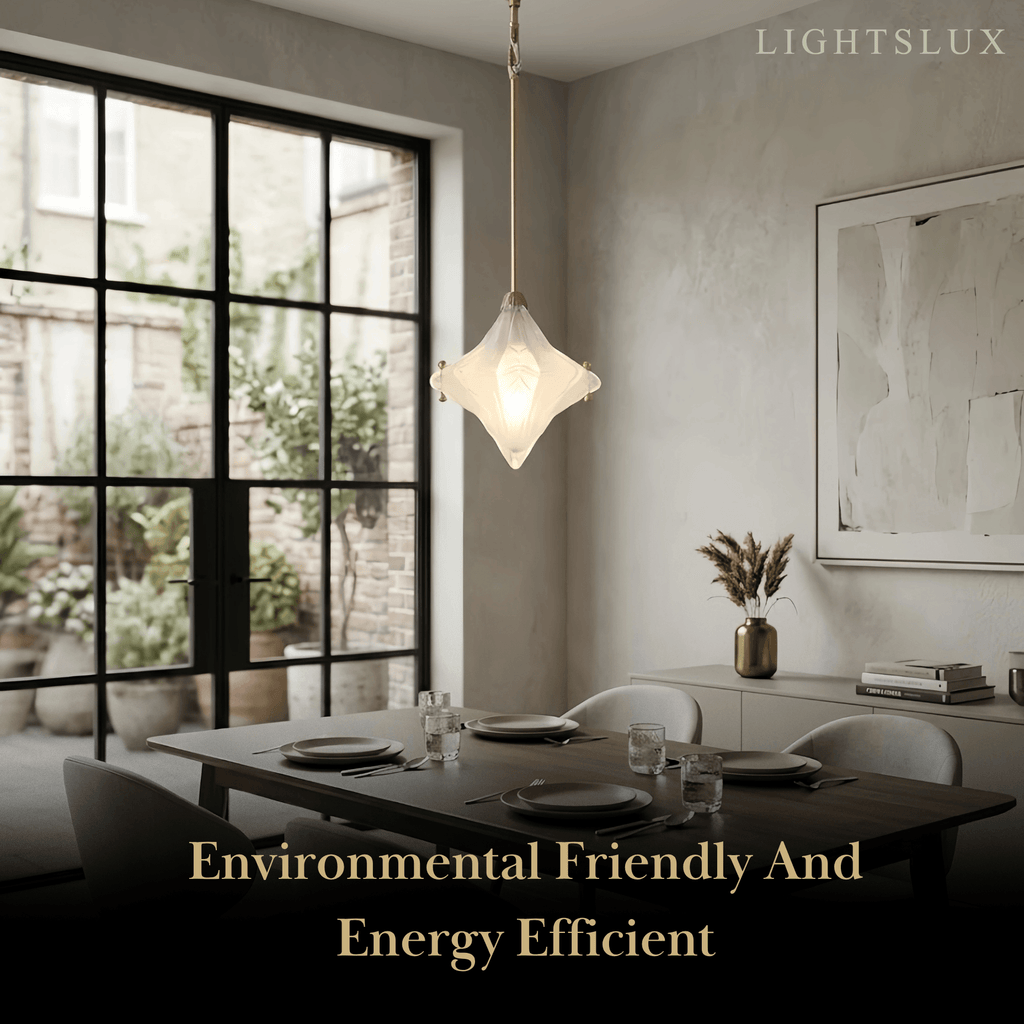 Modern Star Pendant Light – Brass Glass Silver/Gold for Bedroom / Kitchen / Dining Room - Flindria