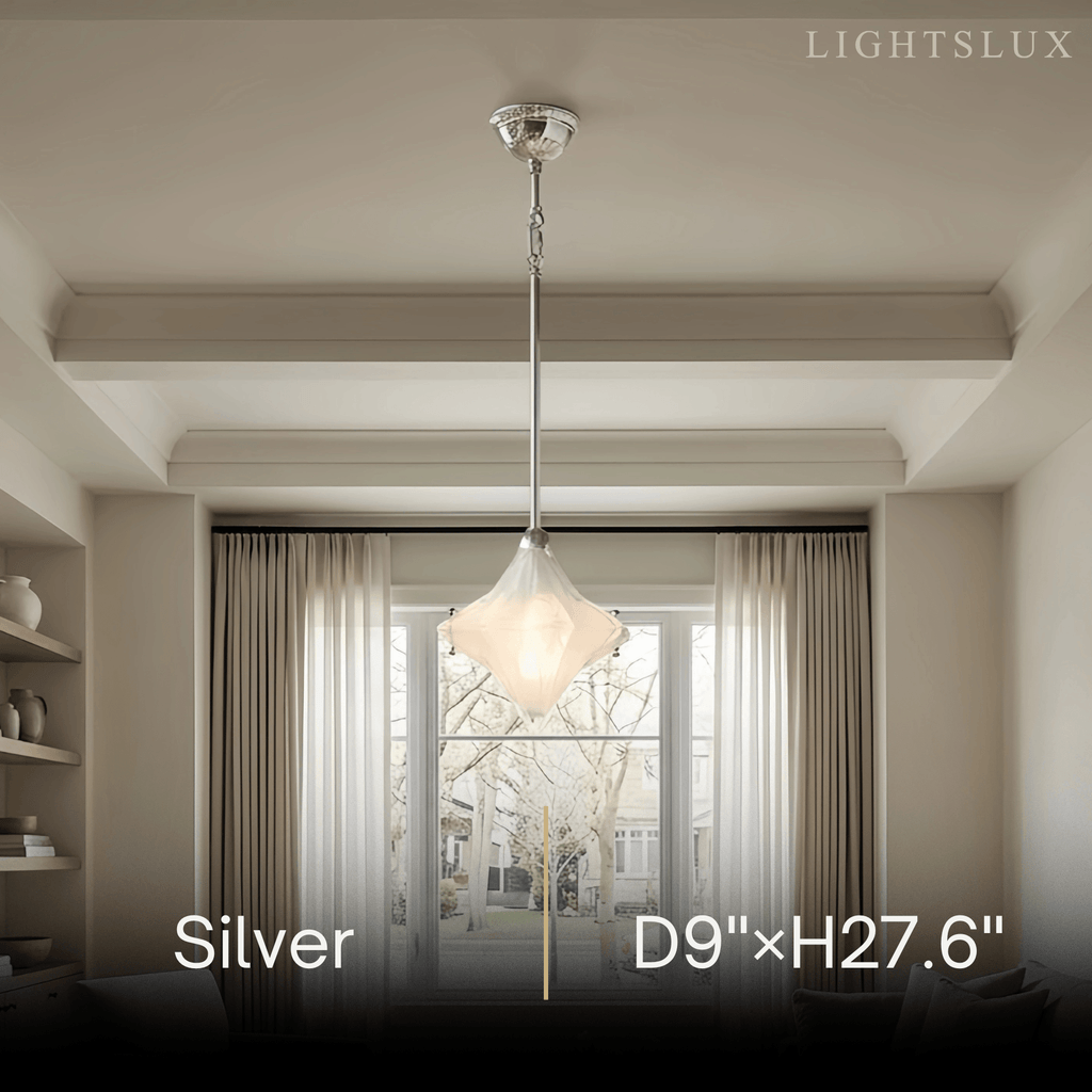 Modern Star Pendant Light – Brass Glass Silver/Gold for Bedroom / Kitchen / Dining Room - Flindria