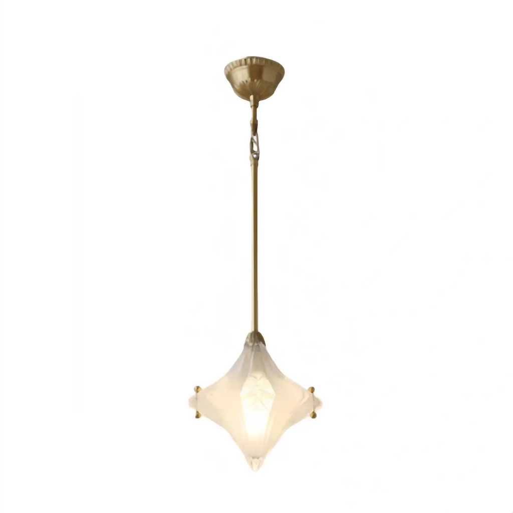 Modern Star Pendant Light – Brass Glass Silver/Gold for Bedroom / Kitchen / Dining Room - Flindria