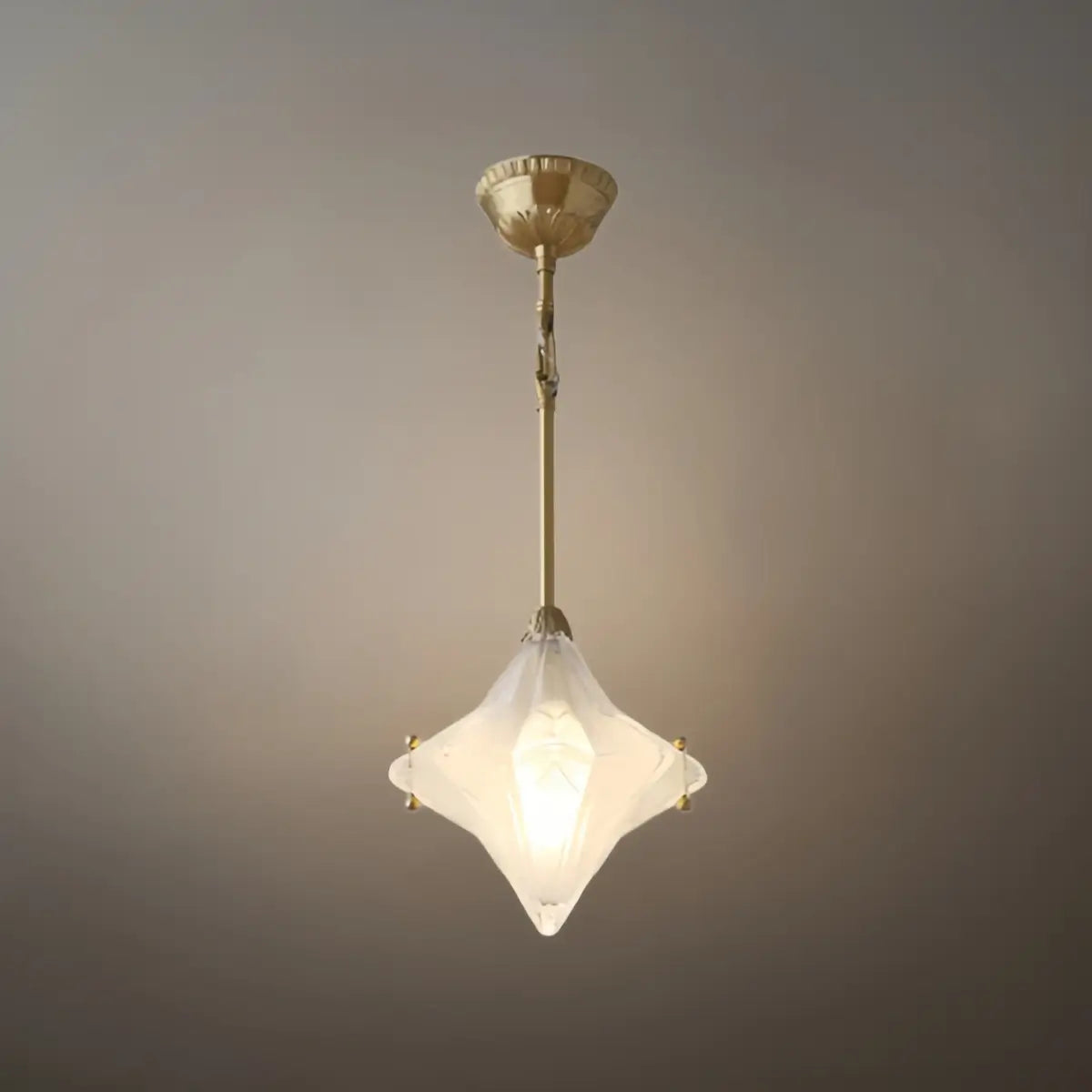 Modern Star Pendant Light – Brass Glass Silver/Gold for Bedroom / Kitchen / Dining Room - Flindria