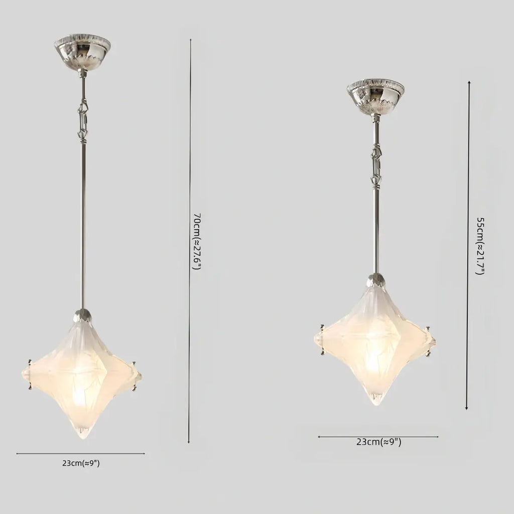 Modern Star Pendant Light – Brass Glass Silver/Gold for Bedroom / Kitchen / Dining Room - Flindria