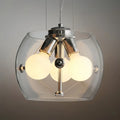 Lámpara colgante industrial de vidrio cilíndrico -- Transparente/ahumado para comedor y cocina - Flindria