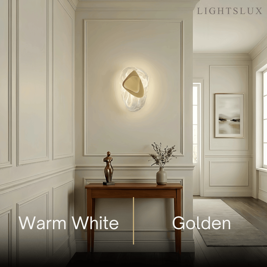 Art Deco Wasserwellen-Wandlampe – Gold/Schwarzes Eisen für Schlafzimmer / Wohnzimmer - Flindria
