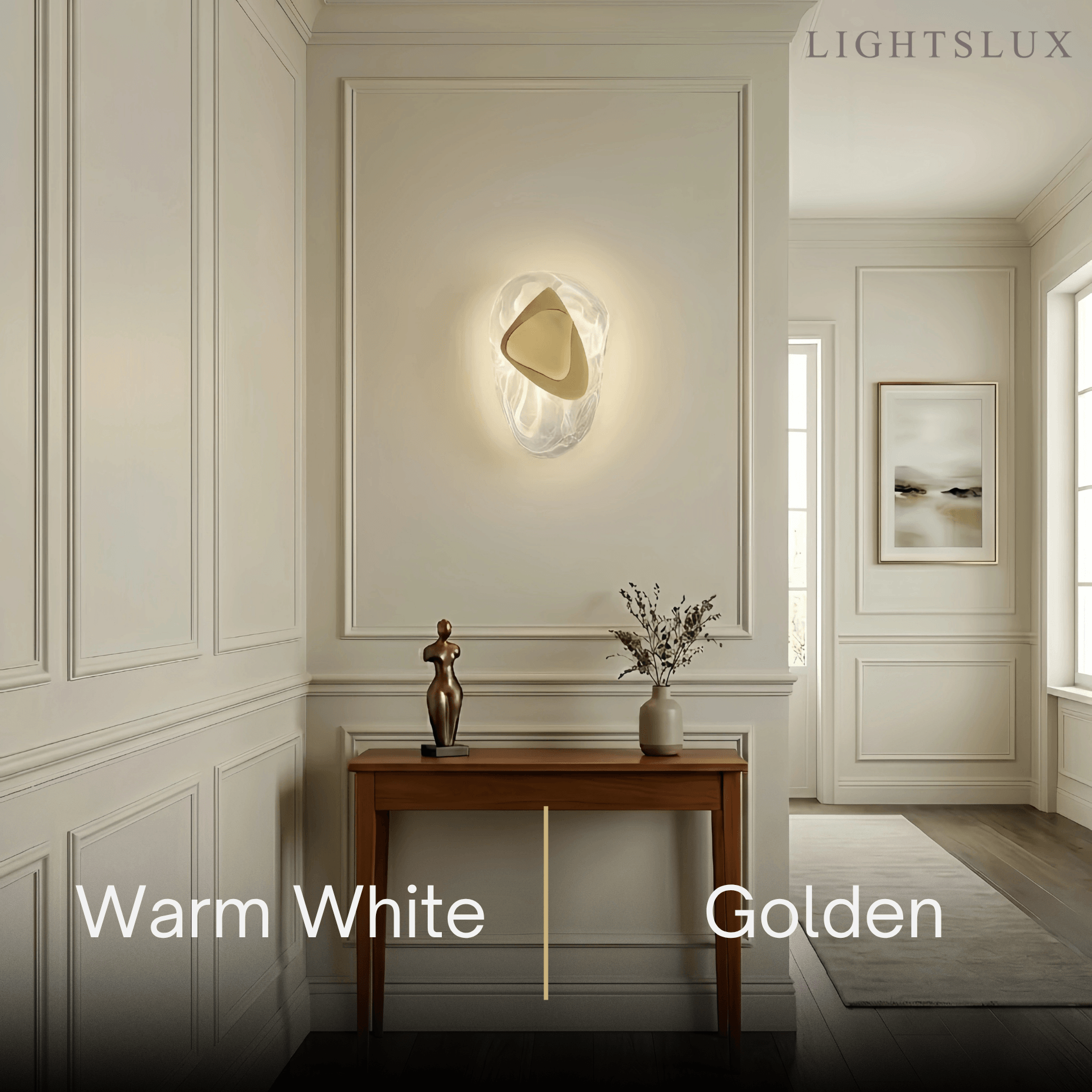 Art Deco Wasserwellen-Wandlampe – Gold/Schwarzes Eisen für Schlafzimmer / Wohnzimmer - Flindria