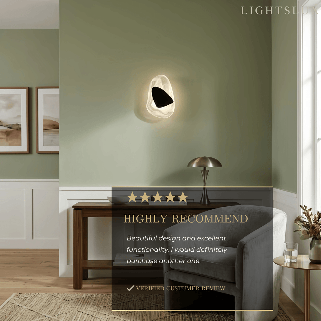 Art Deco Wasserwellen-Wandlampe – Gold/Schwarzes Eisen für Schlafzimmer / Wohnzimmer - Flindria