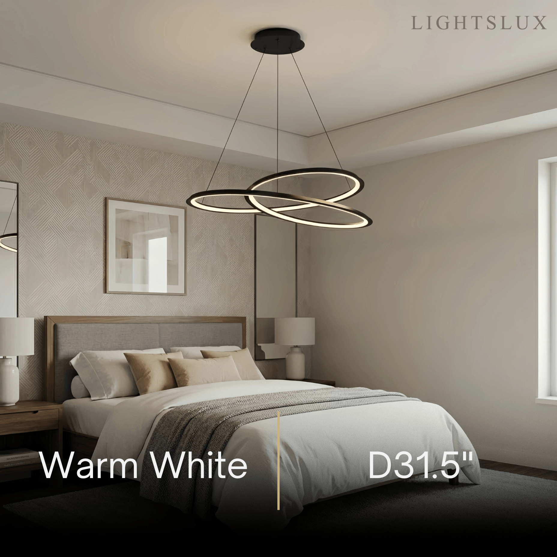 Nordic Swirl Chandelier – Black Metal Sculptural Design for Living Room / Dining Room - Flindria