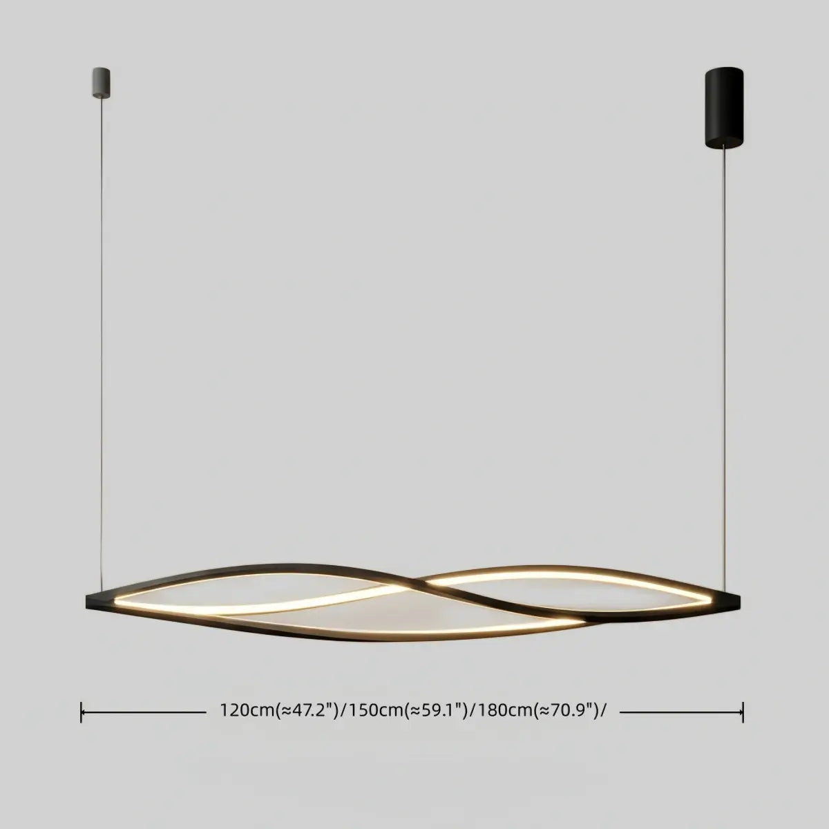 Art Deco Helix Pendant Light – Black/White Aluminum for Dining Room / Staircase - Flindria