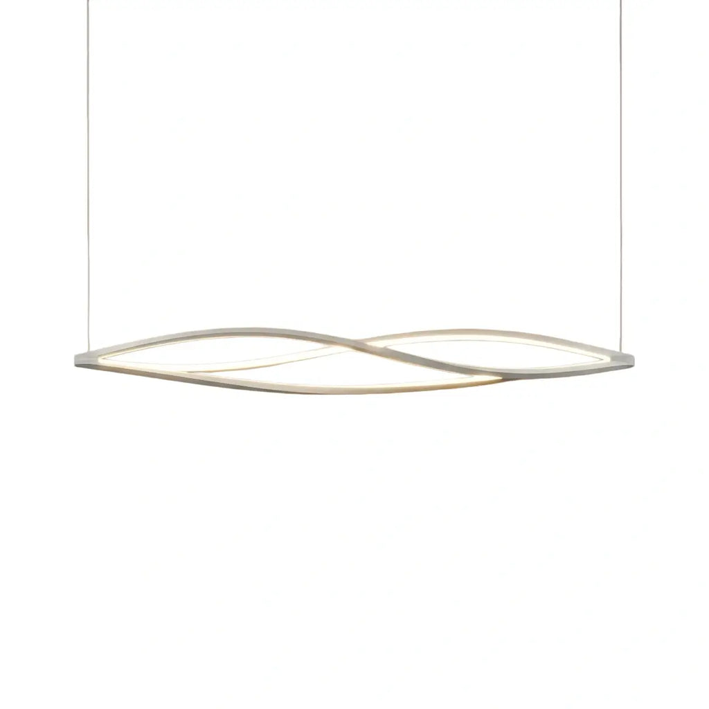 Art Deco Helix Pendant Light – Black/White Aluminum for Dining Room / Staircase - Flindria