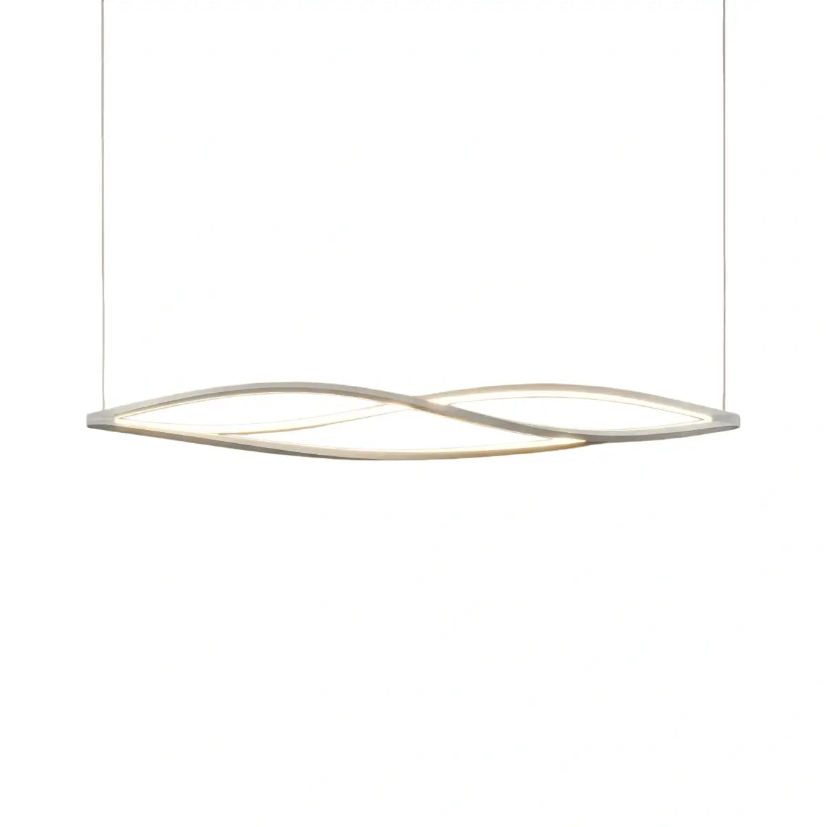 Art Deco Helix Pendant Light – Black/White Aluminum for Dining Room / Staircase - Flindria