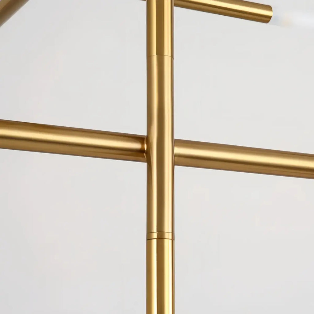 Modern Stick Chandelier -- Metal Gold or Black for Living Room Dining Room - Flindria