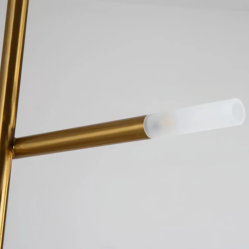 Modern Stick Chandelier -- Metal Gold or Black for Living Room Dining Room - Flindria