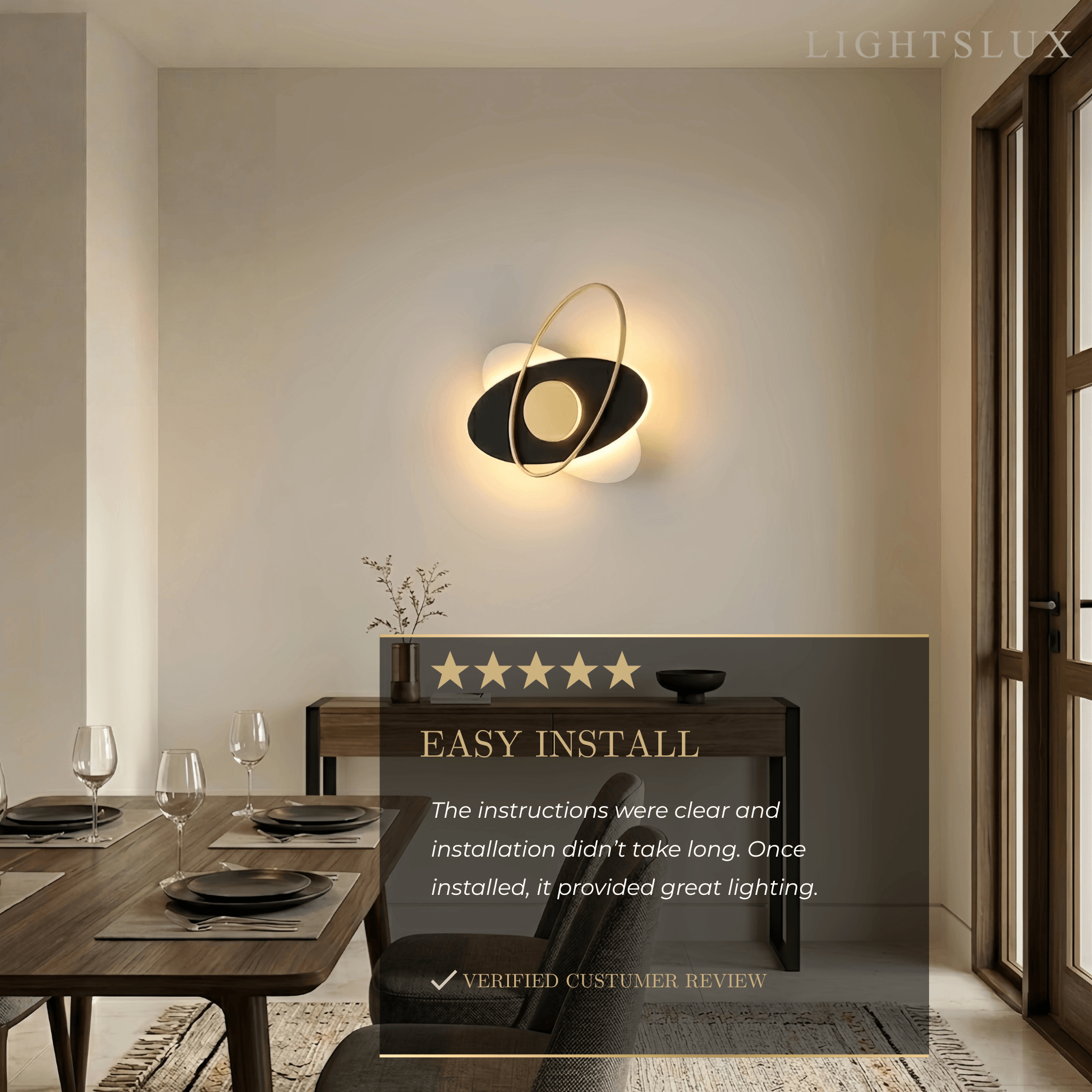 Modern Oval Wall Lamp – Frosted Glass Brass Black/White for Bedroom / Living Room - Flindria