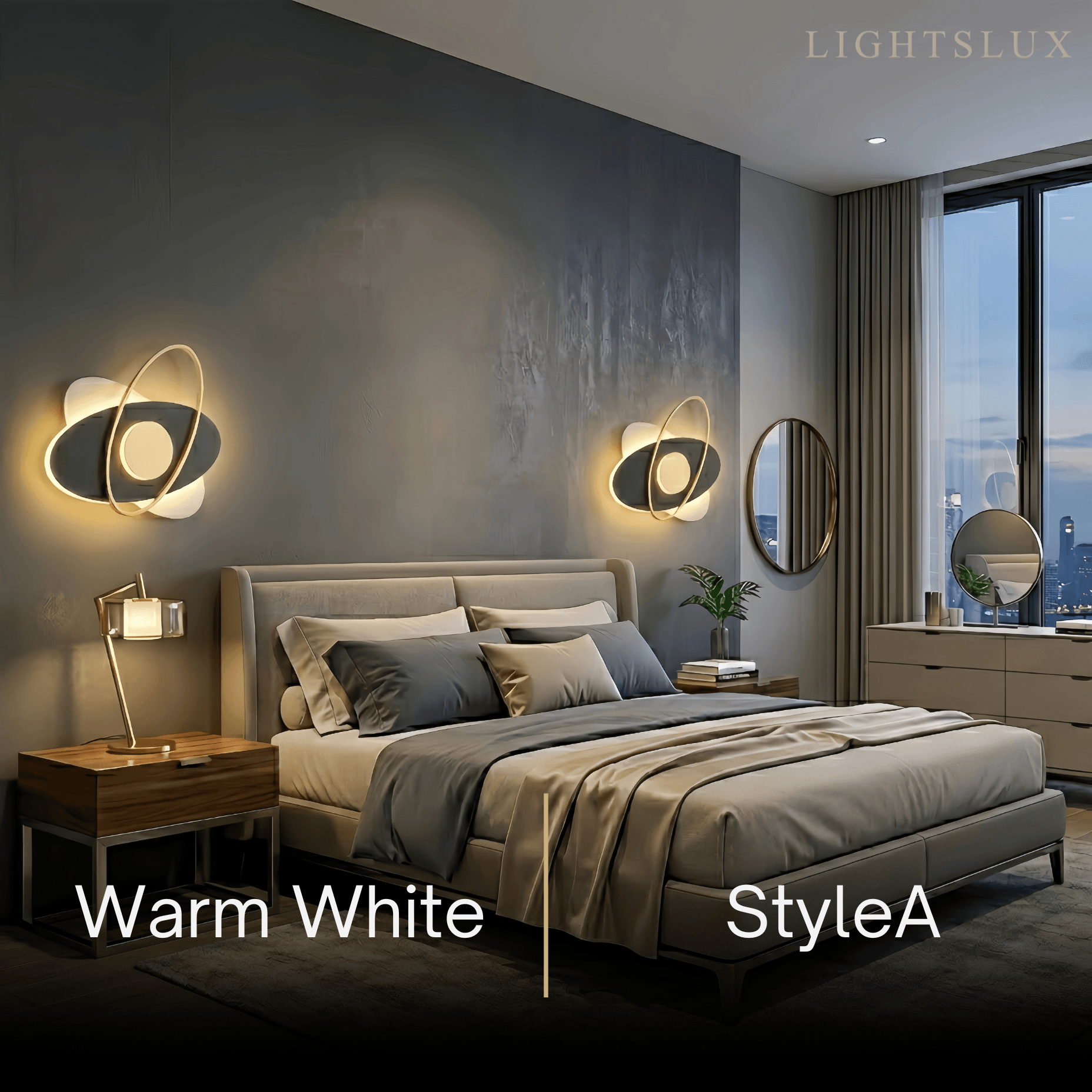 Modern Oval Wall Lamp – Frosted Glass Brass Black/White for Bedroom / Living Room - Flindria